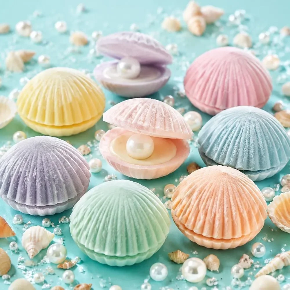 Juome Shell Silicone Mold Large 3D Seashell Chocolate Candy Cake Baking Mold